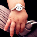 Customizable Sterling Silver Macrame Bracelet for Babies