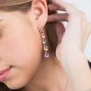 Rhodium Silver Swarovski® Drop Earrings