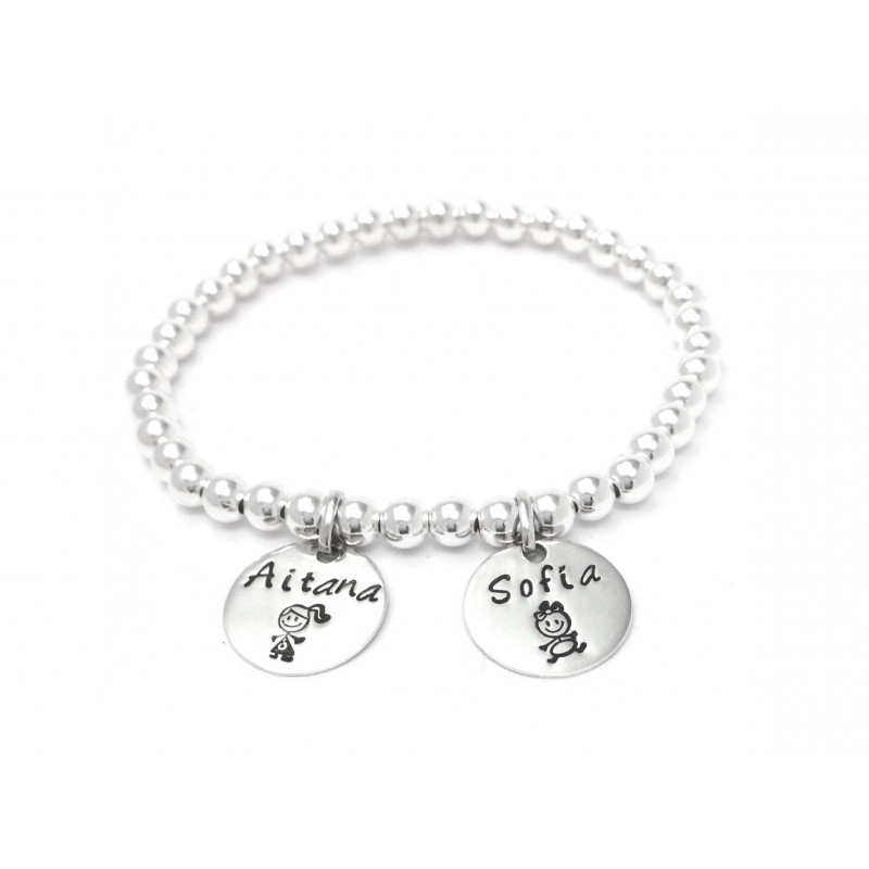 Sterling Silver Stretch for with Name Tags