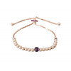 Rose Gold Silver LUXENTER Bracelet with Fuchsia Zirconia