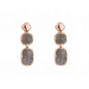 BRONZALLURE Quartz Rose Gold Earrings