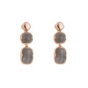 BRONZALLURE Quartz & Rose Gold Earrings