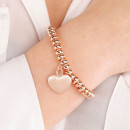 BRONZALLURE Elastic Bracelet with Heart
