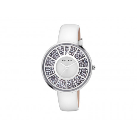 ELIXA Women's Watch with Crystals and Leather Strap E098-L381