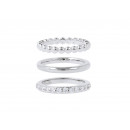 BRONZALLURE White Gold Magic of Love Rings