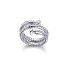 LE CARRE Rhodium Plated Silver Ring