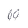 LE CARRE Rhodium Plated Silver Earrings