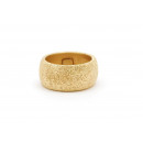 Diamond-Dust Finish Gold Plated Silver Ring