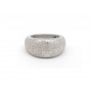 Diamond-Dust Finish Rhodium Plated Silver Ring