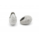 Diamond-Dust Finish Silver Earrings