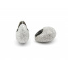 Diamond-Dust Finish Rhodium Plated Silver Earrings
