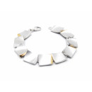 Rhodium Silver and Gold Bracelet