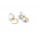 Rhodium Silver and Gold Earrings