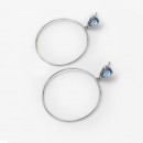 Rhodium Silver Hoop Earrings with Swarovski®