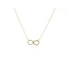 Yellow Gold 925 Silver Infinity Choker Necklace