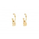 UNO de 50 Gold "Wish Me Luck" Earrings PEN0644