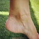 Golden Silver Anklet with Charms
