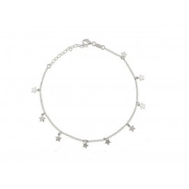 Sterling Silver Star Charms Anklet