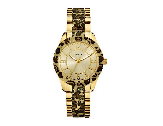 Guess leopard print watch sale