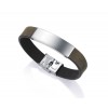 Men's VICEROY Stainless Steel and Leather Bracelet