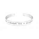 Hand Stamped Silver Cuff for Moms