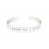 Hand Stamped Silver Cuff for Moms