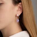 Rose Gold Silver Swarovski® Drop Earrings