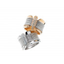 FRABOSO Rose Gold Plated ZC Silver Ring