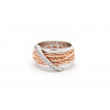 FRABOSO Rhodium & Rose Gold Plated ZC Silver Ring