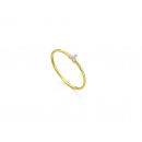 18k Gold Ring with Zirconia