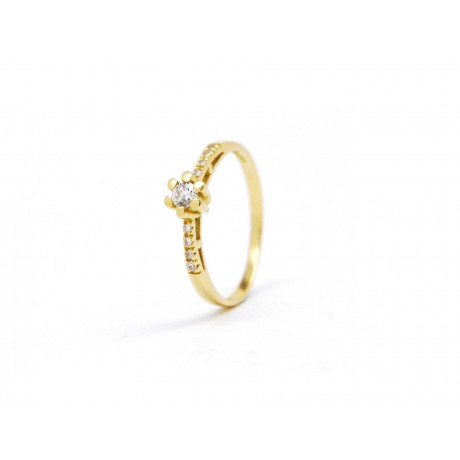 18k Gold ZC Flower Ring