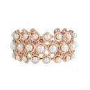 BRONZALLURE Multicircle Link with Button Pearls Bracelet WSBM00017W