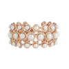 BRONZALLURE Multicircle Link with Button Pearls Bracelet WSBM00017W