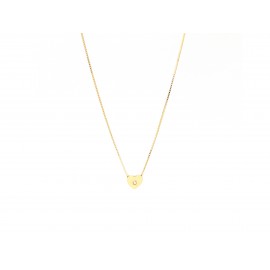 18k Gold Heart Diamond Necklace