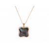 BRONZALLURE Rose Gold Mother of Pearl Pendant Necklace WSBZ00410