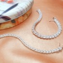 Bridal Silver Bracelet with Zirconia