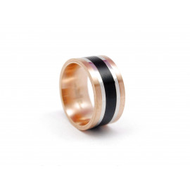 ADOLFO DOMÍNGUEZ Stainless Steel and Copper Ring AD0360