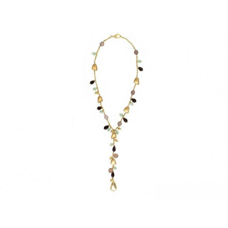 Gold Plated Silver Necklace with Quartz