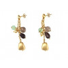 Gold Plated Silver Earrings with Quartz