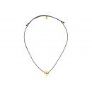 UNO de 50 "Crossed" Gold Necklace COL0914