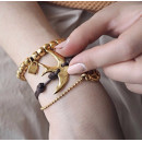 UNO de 50 "Peace" Gold Bracelet PUL1301
