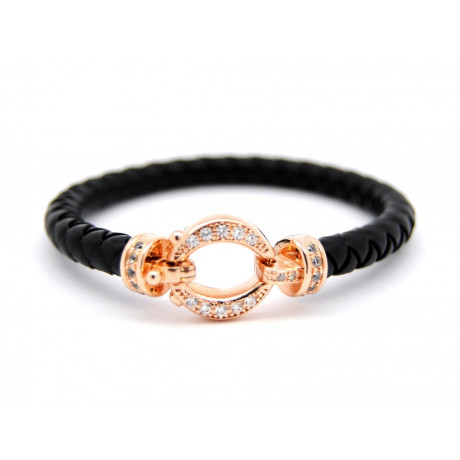 Rose Gold Silver Silicone Bracelet