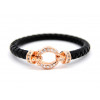 Rose Gold Silver and Silicone Bracelet